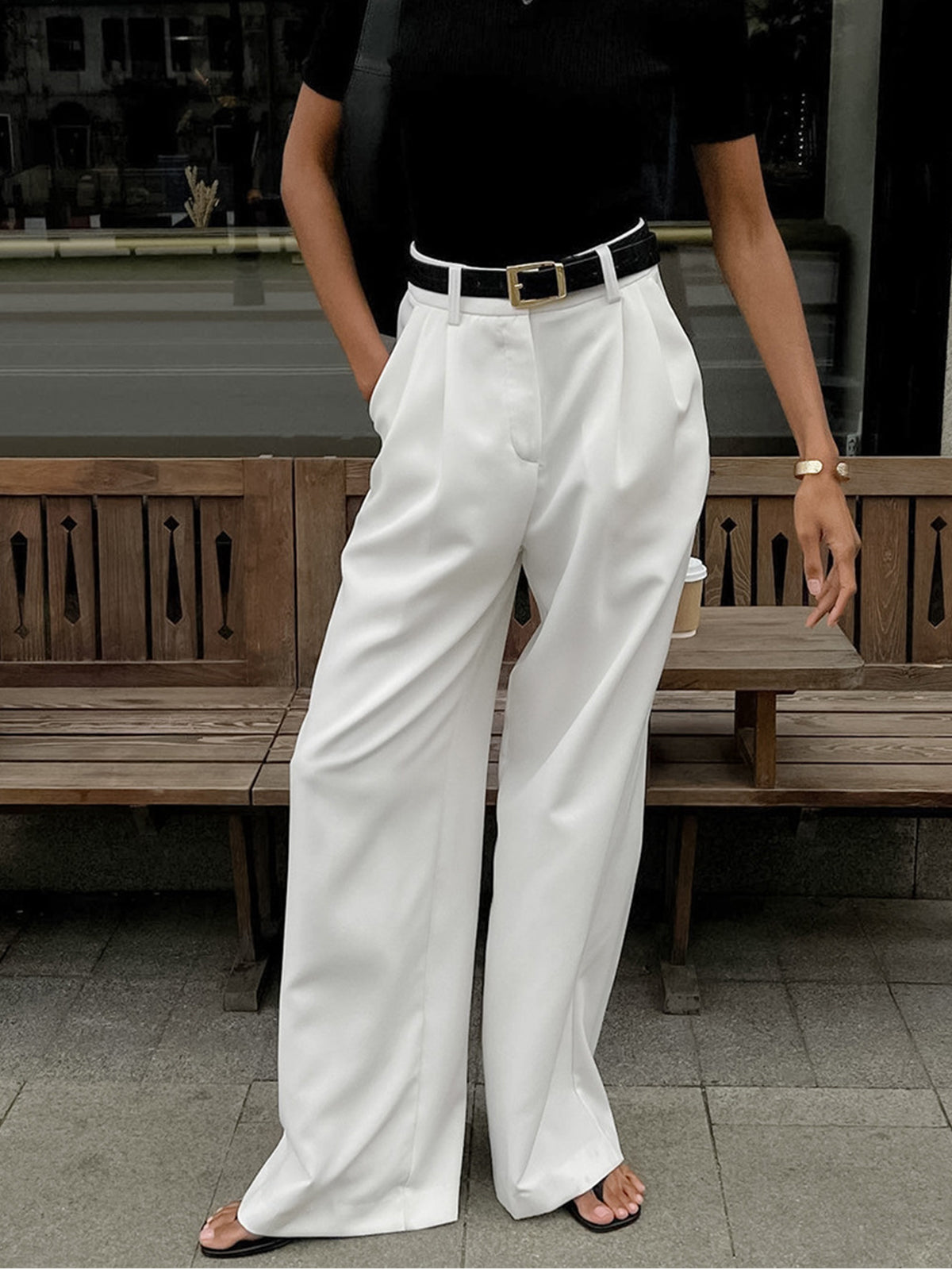 Jade Women's Trousers | Relaxed-Fit Wide Leg Design 2