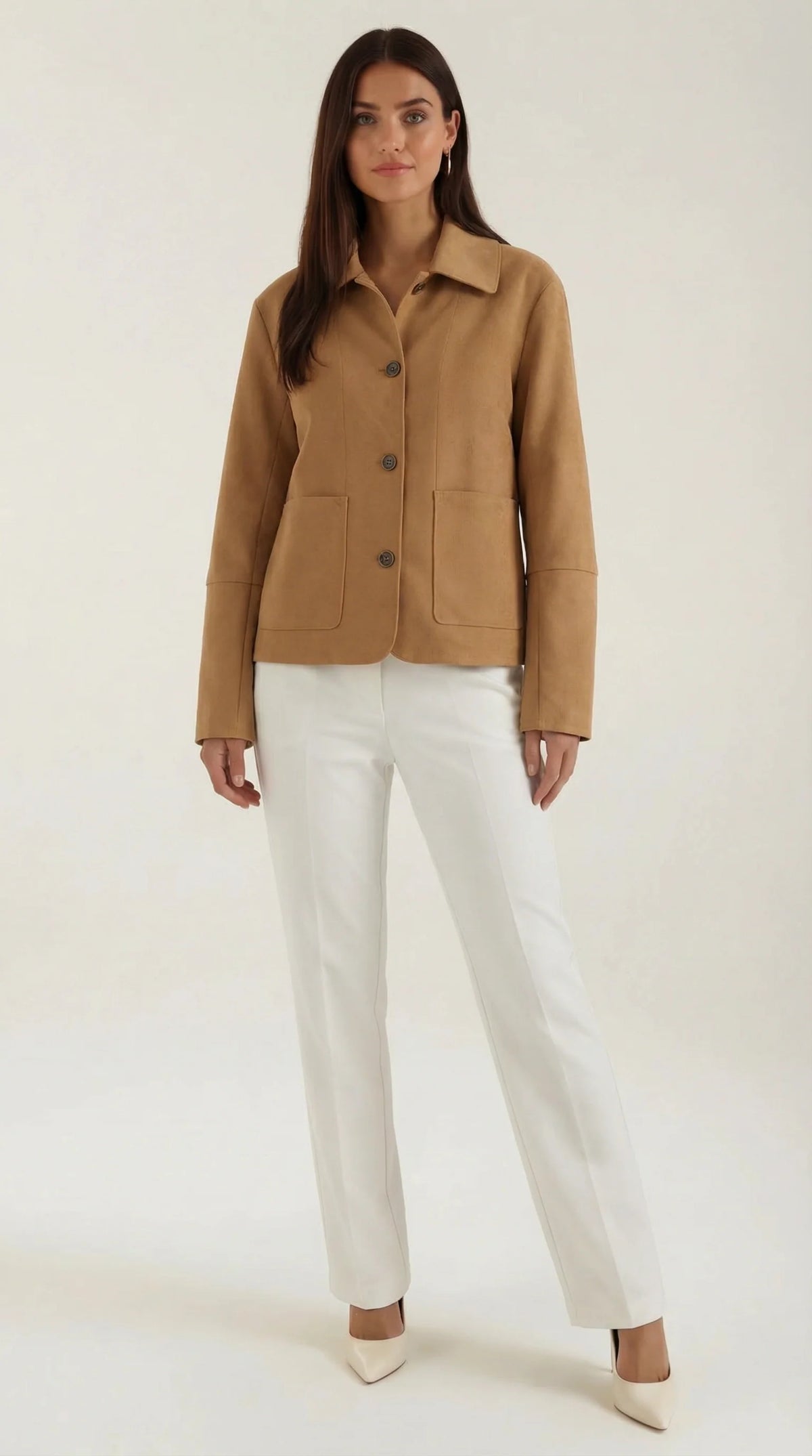 Jara Women's Short Jacket | Lightweight Button Fastening, Casual 0