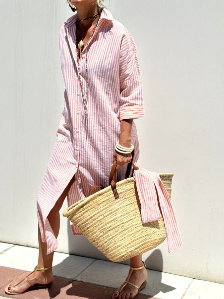 Jasmine Women's Dress | Timeless Stripes, Versatile Style 0