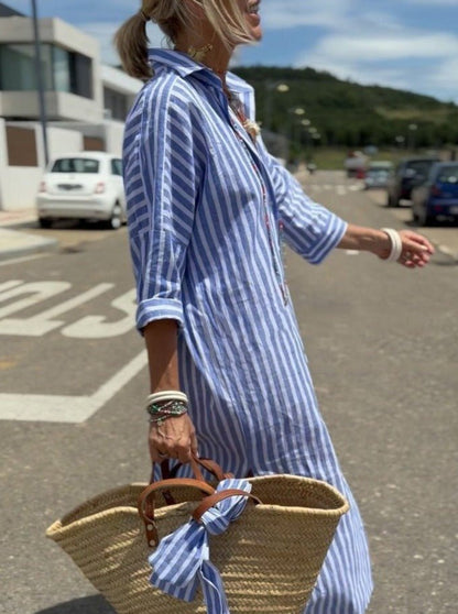 Jasmine Women's Dress | Timeless Stripes, Versatile Style 1