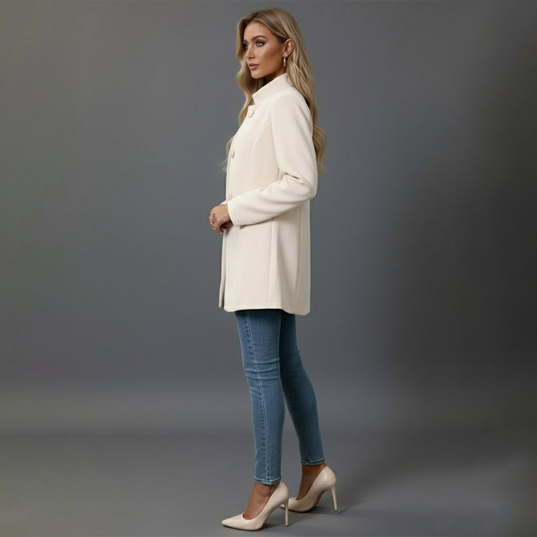 Jasmine Women's Winter Coat | Elegant Design with Button Details 1