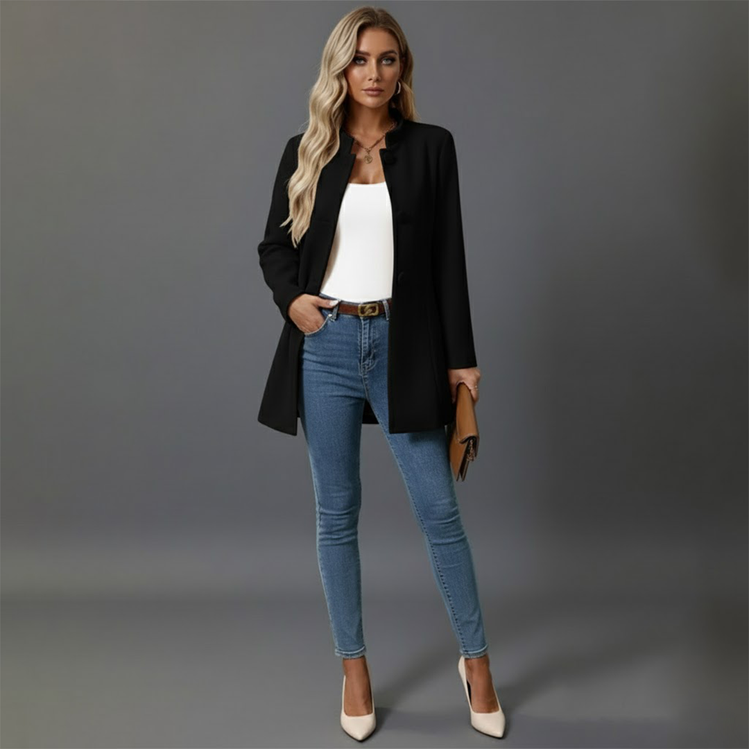 Jasmine Women's Winter Coat | Elegant Design with Button Details 3