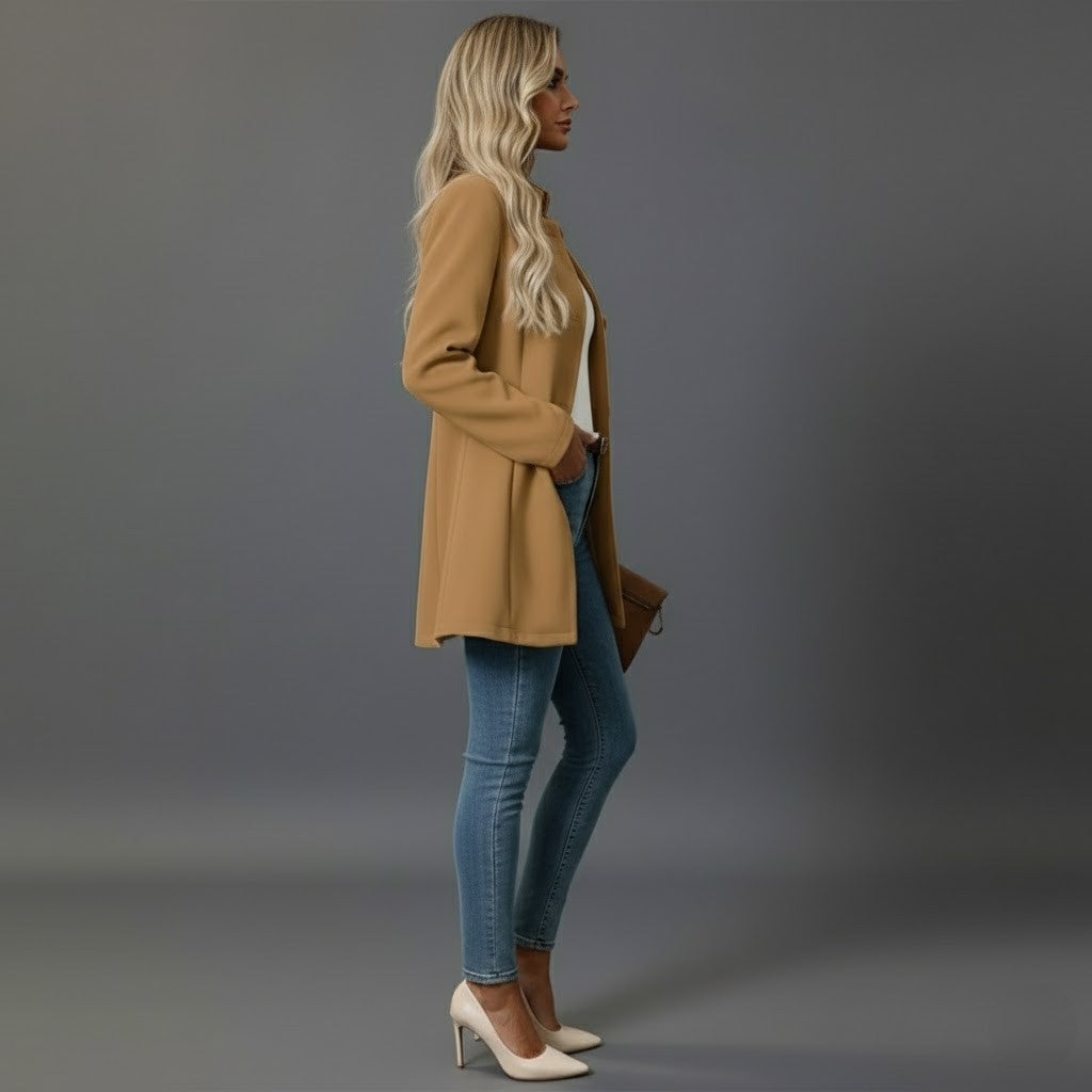 Jasmine Women's Winter Coat | Elegant Design with Button Details 7