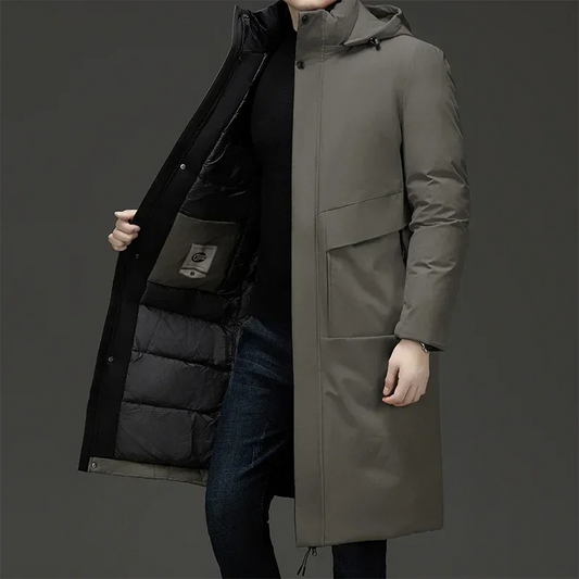 Jasper Men's Coat | Long Hooded Winter Design, Warm & Comfortable 0