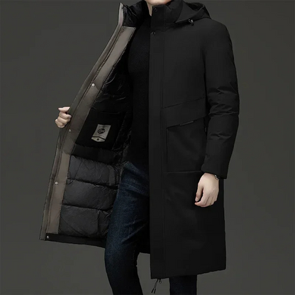 Jasper Men's Coat | Long Hooded Winter Design, Warm & Comfortable 1