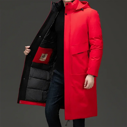 Jasper Men's Coat | Long Hooded Winter Design, Warm & Comfortable 2