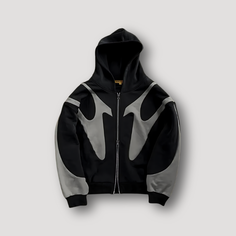 Jasper Men's Graphic Hoodie | Full-Zip Design, Urban Style 1