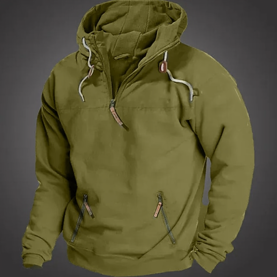 Jasper Men's Jacket | Half Zip, Adjustable Hood, Casual Winter Wear 2