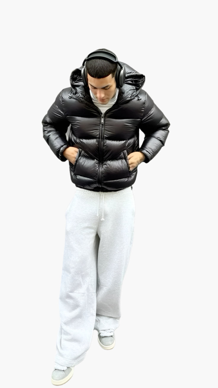 Jasper Men's Puffer Jacket | Glossy Finish, Urban Style 0