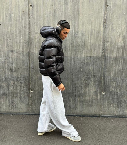 Jasper Men's Puffer Jacket | Glossy Finish, Urban Style 2