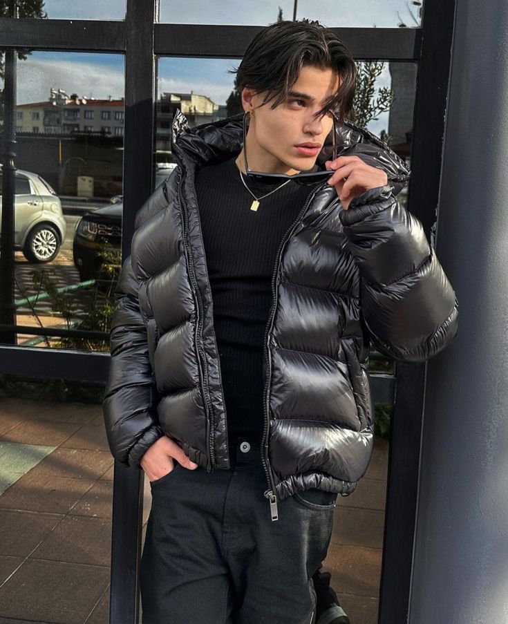 Jasper Men's Puffer Jacket | Glossy Finish, Urban Style 3