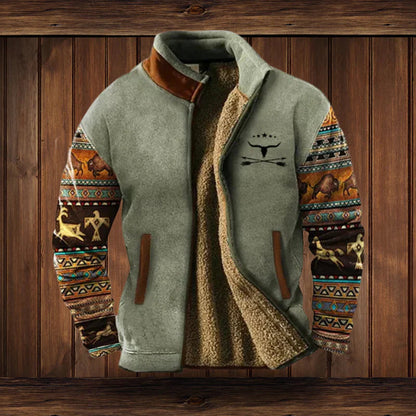 Jasper Men's Winter Coat | Thick Patterned Design 3