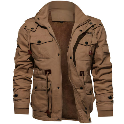 Jay Men's Military Jacket | Warm Fleece-Lined, Multiple Pockets 10
