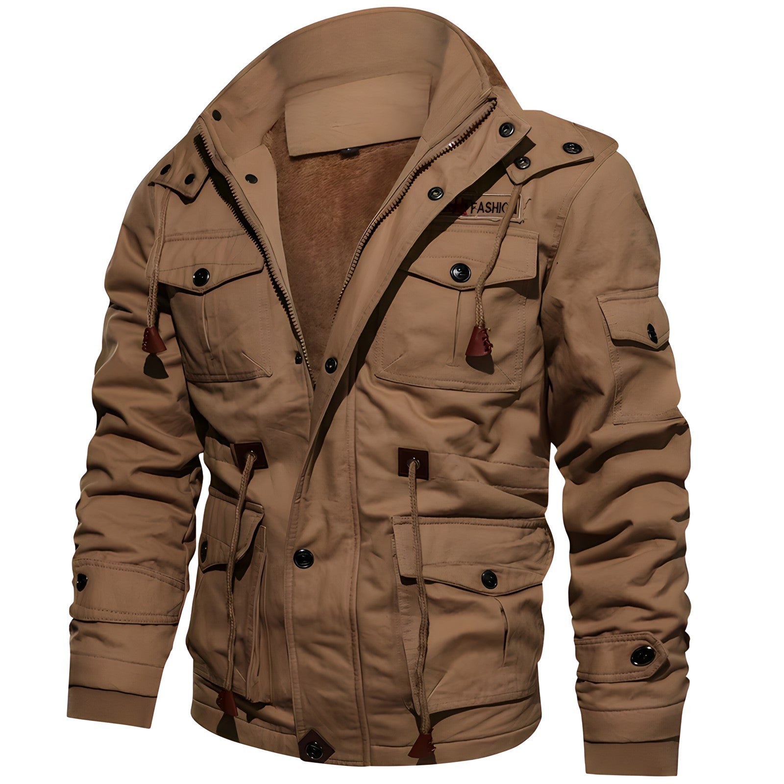 Jay Men's Military Jacket | Warm Fleece-Lined, Multiple Pockets 3