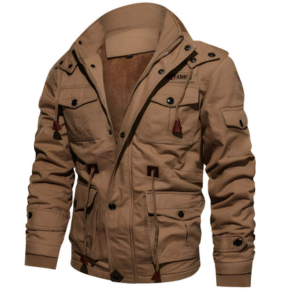 Jay Men's Military Jacket | Warm Fleece-Lined, Multiple Pockets 3