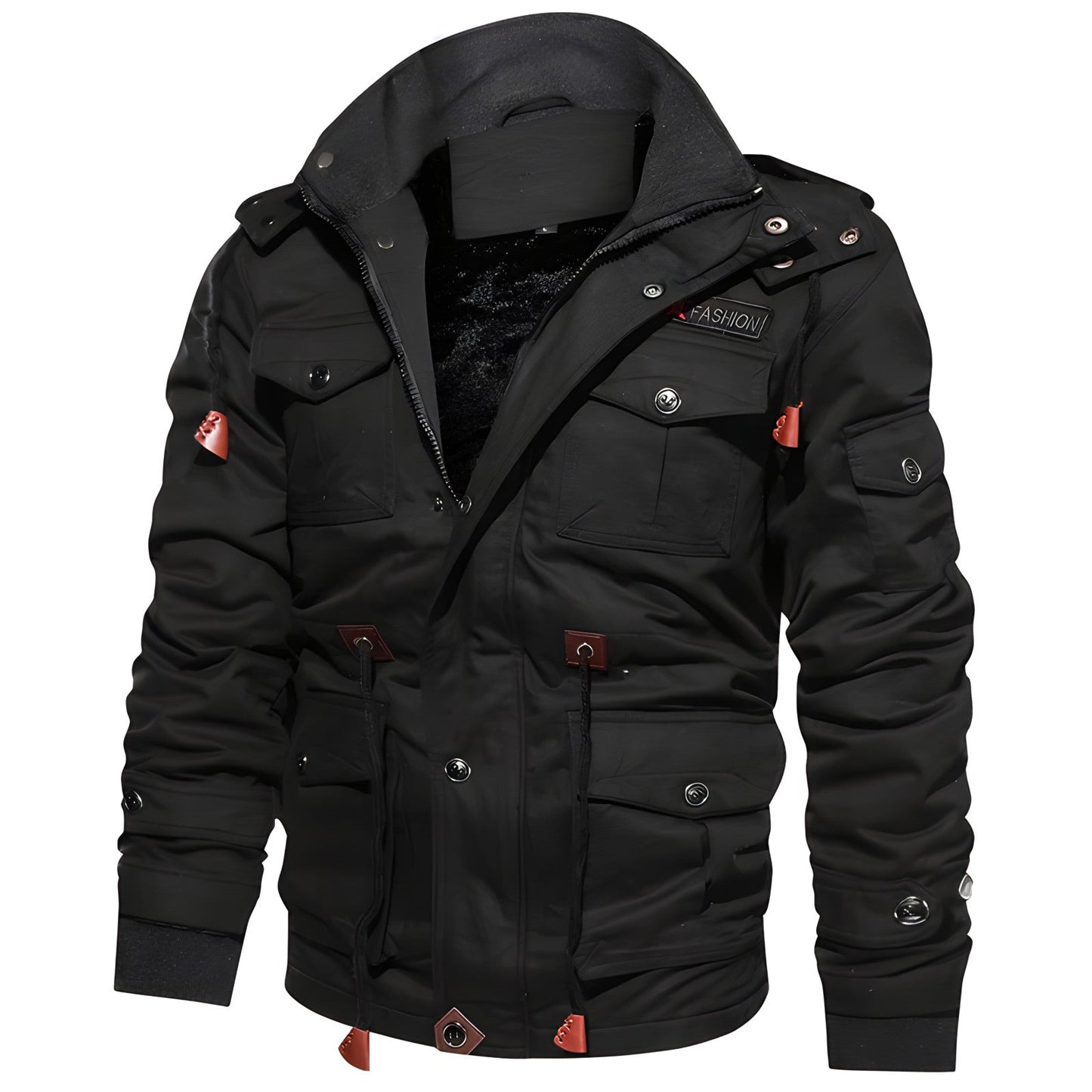 Jay Men's Military Jacket | Warm Fleece-Lined, Multiple Pockets 5