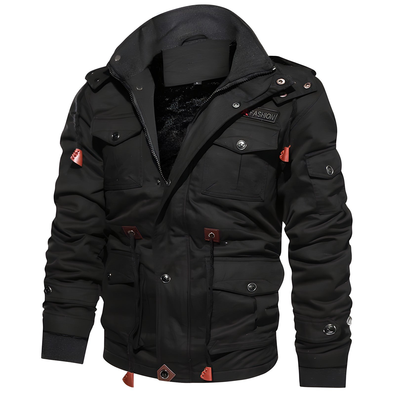 Jay Men's Military Jacket | Warm Fleece-Lined, Multiple Pockets 5