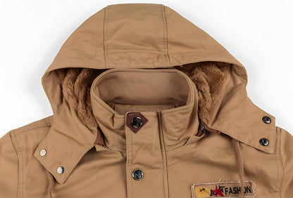Jay Men's Military Jacket | Warm Fleece-Lined, Multiple Pockets 7
