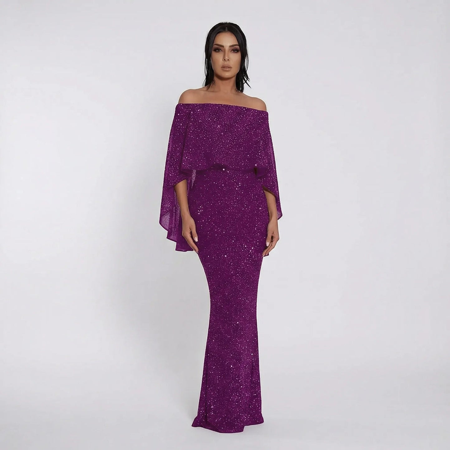 Jolie Women's Black Maxi Dress | Off-the-Shoulder A-Line, Plus Size Available 6