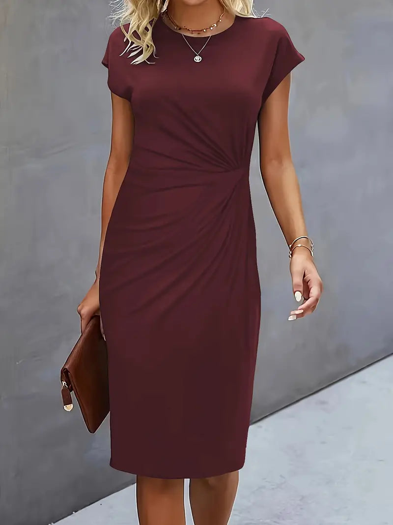 Kara Women's Bodycon Dress | Elegant Black Short Sleeve, Flattering Fit 9