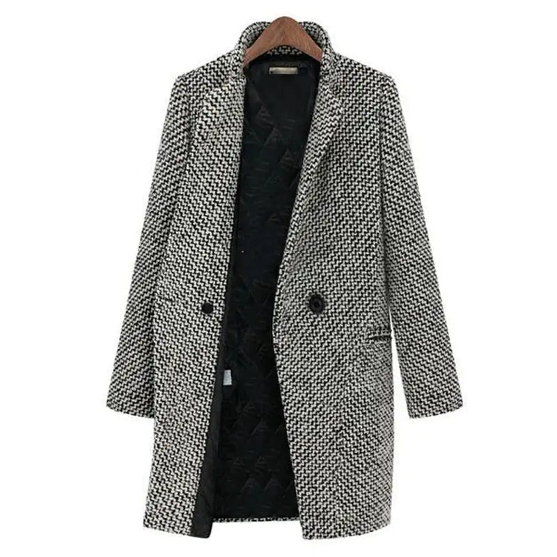 Kara Women's Coat | Houndstooth Pattern, Tailored Fit 0