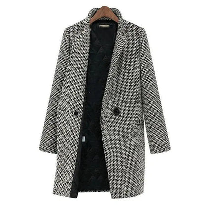 Kara Women's Coat | Houndstooth Pattern, Tailored Fit 0