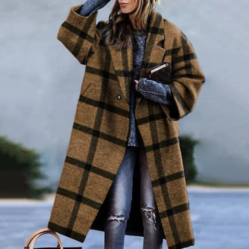 Kara Women's Long Trench Coat | Cozy Warmth, Modern Style 5
