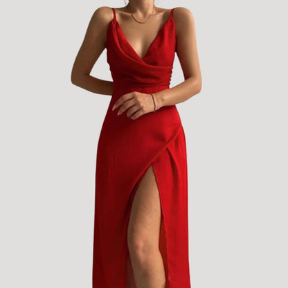Kara Women's Maxi Dress | Elegant Slit Design for Formal Events 0