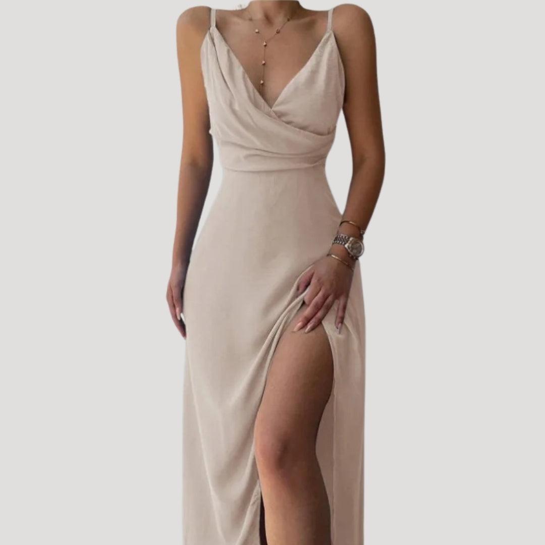 Kara Women's Maxi Dress | Elegant Slit Design for Formal Events 1