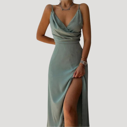 Kara Women's Maxi Dress | Elegant Slit Design for Formal Events 4