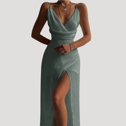 Kara Women's Maxi Dress | Elegant Slit Design for Formal Events 5