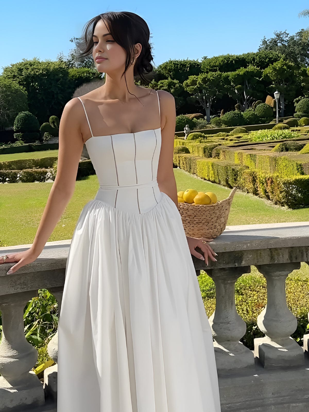Kara Women's Midi Dress | Corset-Inspired, Formal Summer Dress 1