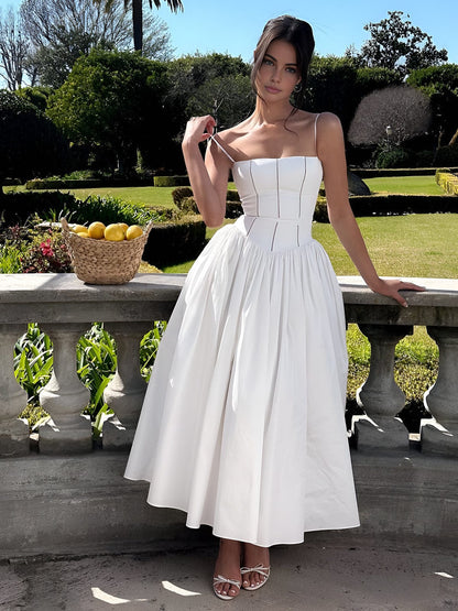 Kara Women's Midi Dress | Corset-Inspired, Formal Summer Dress 2