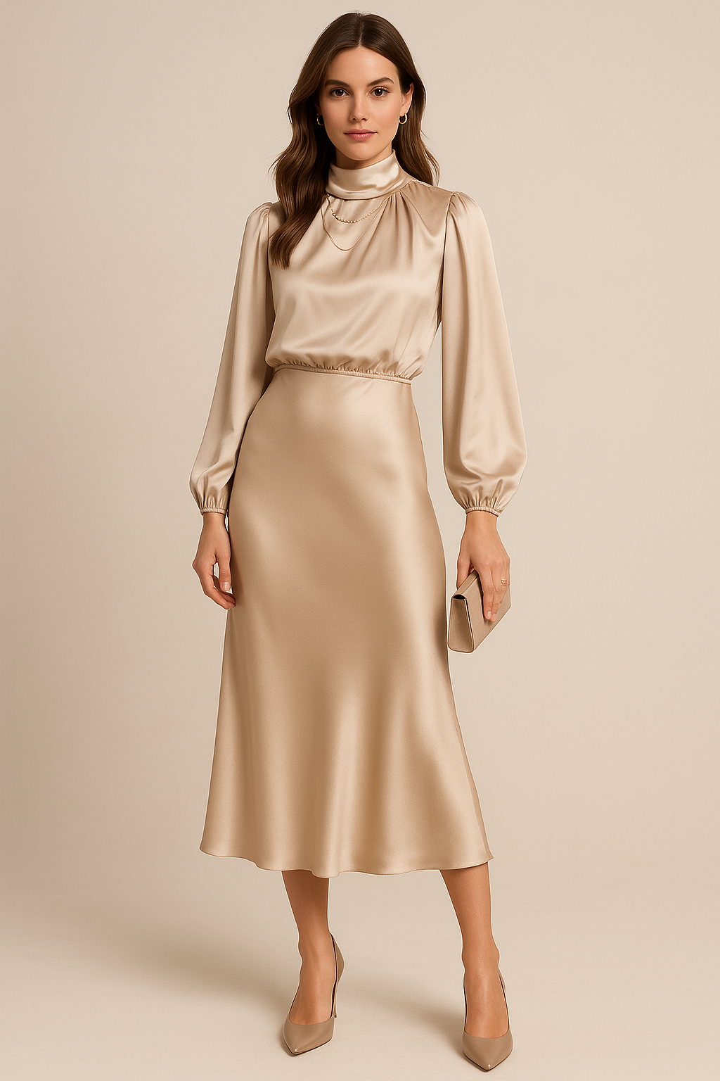 Kara Women's Midi Dress | Cotton Blend, Elegant Summer Style 1