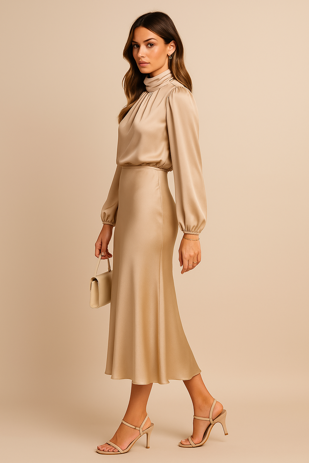 Kara Women's Midi Dress | Cotton Blend, Elegant Summer Style 2