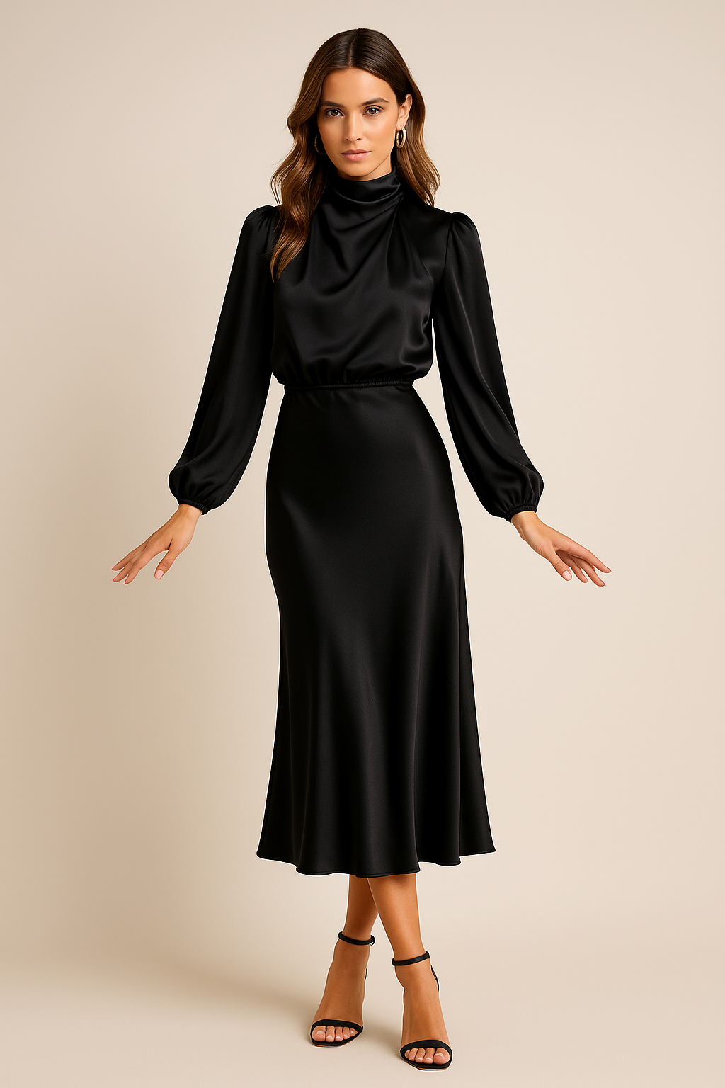 Kara Women's Midi Dress | Cotton Blend, Elegant Summer Style 3