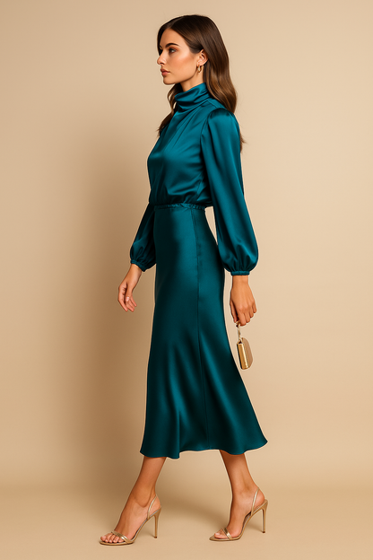 Kara Women's Midi Dress | Cotton Blend, Elegant Summer Style 5