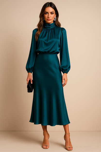 Kara Women's Midi Dress | Cotton Blend, Elegant Summer Style 6