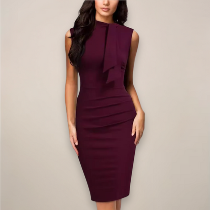 Kara Women's Midi Dress | Elegant Sleeveless Design 0