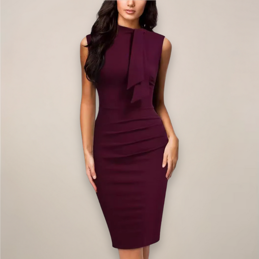 Kara Women's Midi Dress | Elegant Sleeveless Design 0