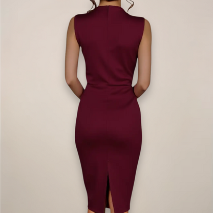 Kara Women's Midi Dress | Elegant Sleeveless Design 1