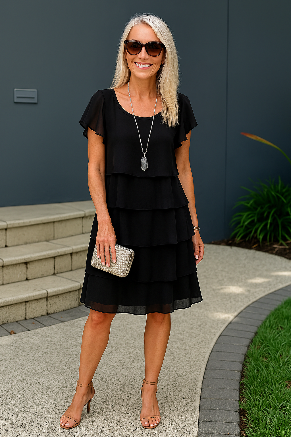 Kara Women's Midi Dress | Layered Skirt, Elegant Summer Style 5