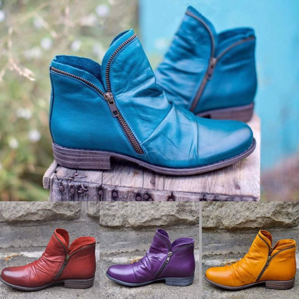 Kara Women's Vintage Short Boots | Classic Design, Comfortable Fit 1