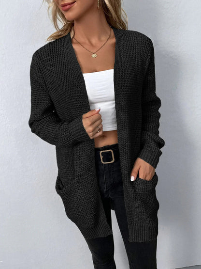 Lana Women's Long Cardigan | Cozy Layering Essential, Functional Pockets 0