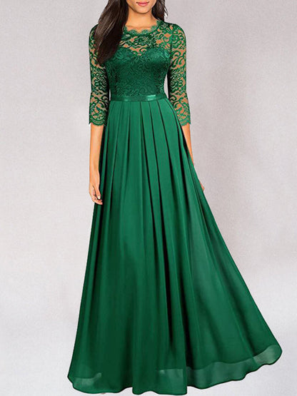 Lara Elegant Bridesmaid Dress | Flowing Lace, Long Sleeve 2