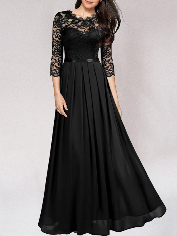Lara Elegant Bridesmaid Dress | Flowing Lace, Long Sleeve 3