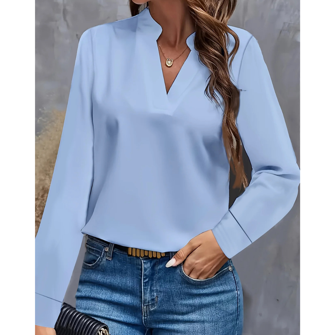Lara Women's Blouse | V-Neck, Modern Style 3