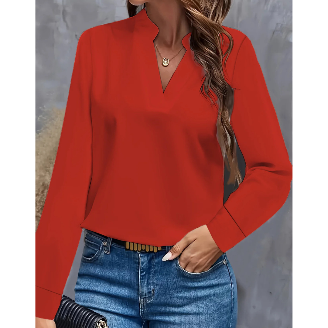 Lara Women's Blouse | V-Neck, Modern Style 4