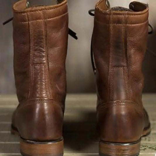Lara Women's Boots | Foldable Ankle Design, Lace-Up Style 1