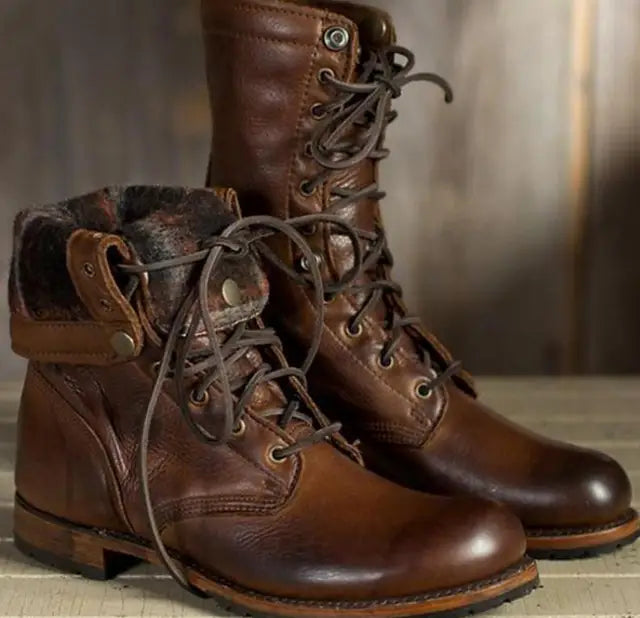 Lara Women's Boots | Foldable Ankle Design, Lace-Up Style 2